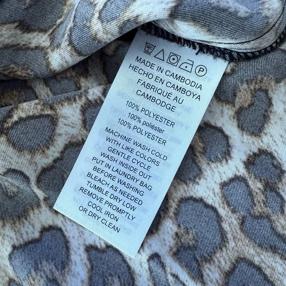 Michael Kors Leopard Cat Print Button Down Blouse L Career Evening retro punk - Picture 5 of 9